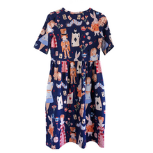 Load image into Gallery viewer, Candice Gray &#39; Alice in Wonderland&#39; Fitted Tee Dress