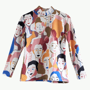 'Faces' Organic Cotton French Terry Skivvy