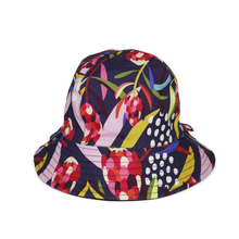 Load image into Gallery viewer, &#39;Abstract Protea&#39; Kid Floppy Hat (Midnight)