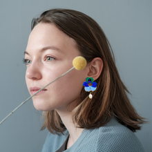 Load image into Gallery viewer, Pansies Earrings