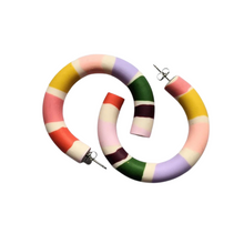 Load image into Gallery viewer, Double Scoop Hoop Earrings &#39;Rainbow Connection&#39;