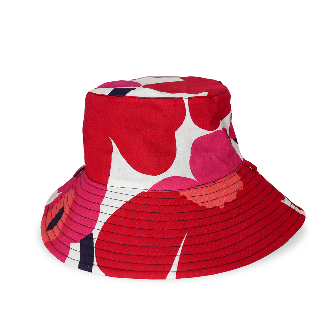 Marimekko Pieni Unikko Broadbrim Hat (Red)