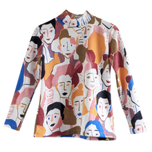 Load image into Gallery viewer, &#39;Faces&#39; Organic Cotton French Terry Skivvy