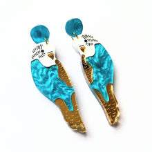 Load image into Gallery viewer, Budgie Statement Earrings