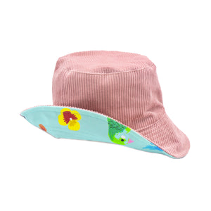 'Birds of Paradise' Corduroy Bucket Hat