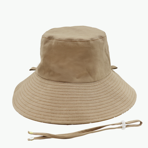 Plain Colour Sand/Blue Broadbrim Hat