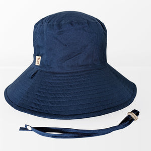 Plain Colour Sand/Blue Broadbrim Hat